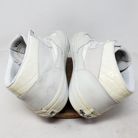 Vans Half Cab Shoes Men 11.5 White Croc Print Retro Classic‎ Mid Skate Sneaker - Picture 9 of 13